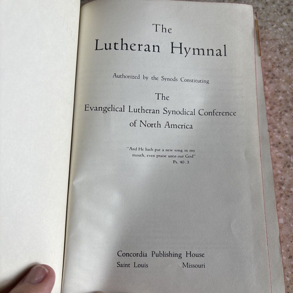 VINTAGE- The Lutheran Hymnal 1941 Concordia Publishing Red Hard Cover - Picture 7 of 9